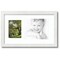 ArtToFrames Collage Photo Picture Frame with 1 - 5x7, 8x10 inch Openings, Framed in White with Over 62 Mat Color Options and Regular Glass (CSM-3966-166)